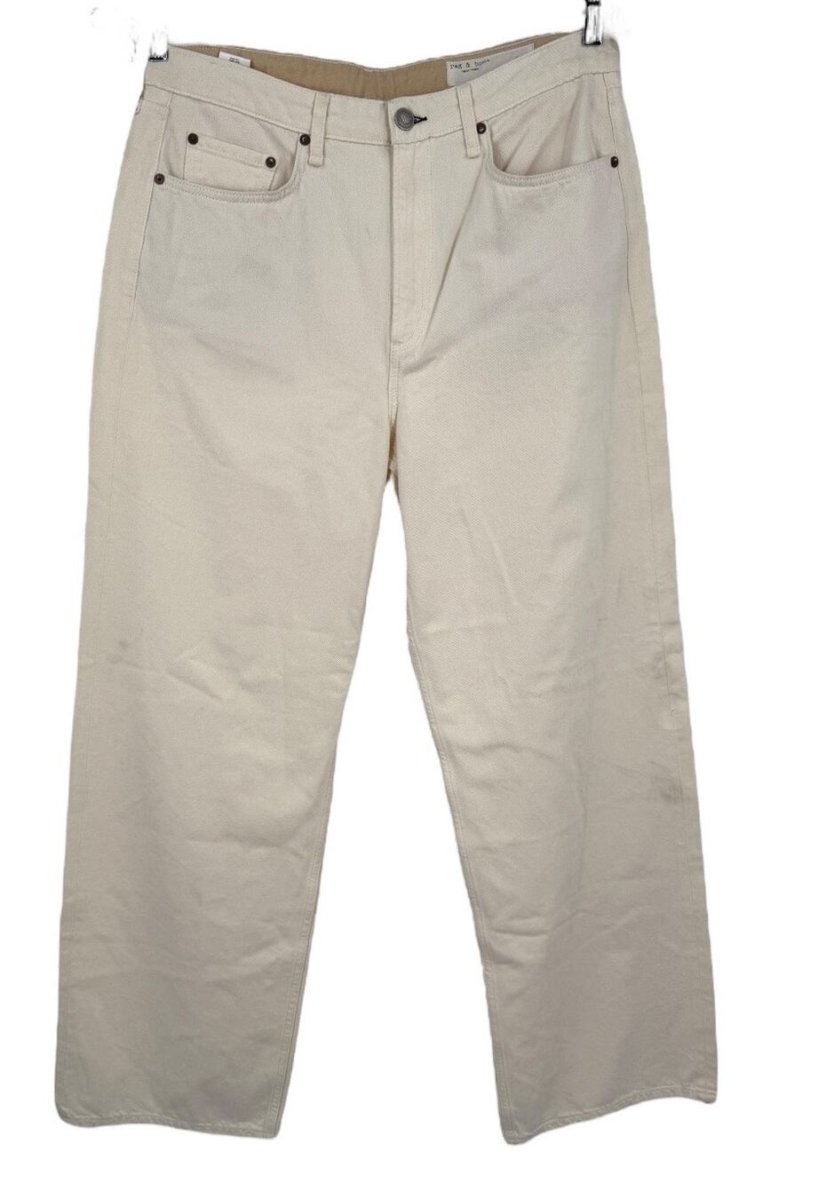 Rag & Bone Featherweight Logan Wide-Leg Jeans beige size 32